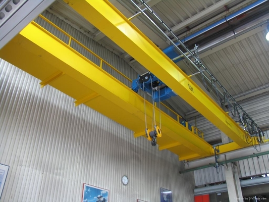 Double capacité de peinture jaune de la grue 20ton d'EOT de poutre avec le chariot à grue