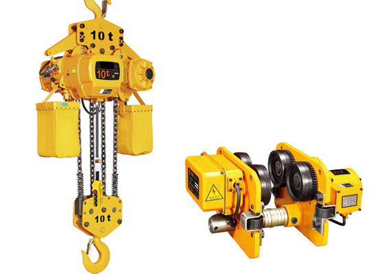 Grue à chaînes électrique 5 Ton With Yellow Painting de contrôle pendant