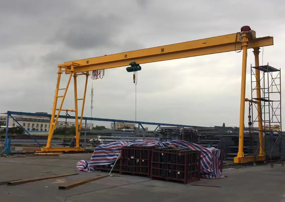 Grue électrique en fil de fer de 5 Ton Movable Gantry Crane With extérieure utilisant