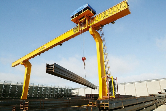 électrique 10-75t double poutre gantry grue soulevé en douceur avec télécommande sans fil