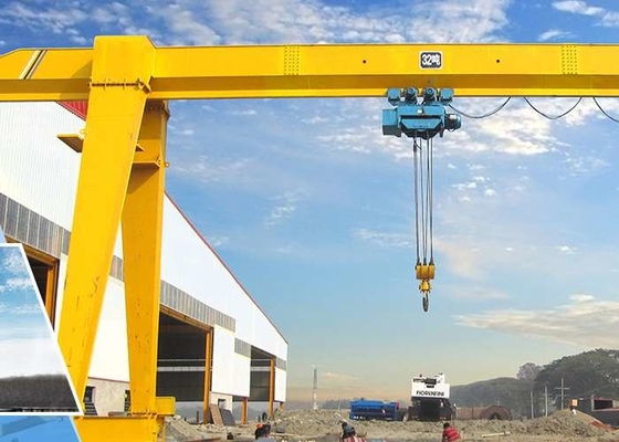 Grue de portique simple de poutre de 7M-40M Span Truss Beam 10 Ton For Cement Plant