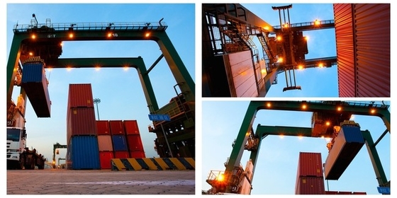 Grue de Crane Automated Stacking Container Unloading de conteneur de port de rail de QU70 QU80