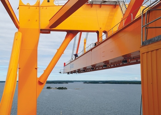 Crane électrique à double poutre avec tampon en polyuréthane