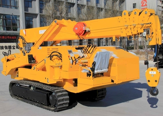 Soulevez la chenille pliable Crane For Roof Work d'araignée de la taille 5.5m-17.8m