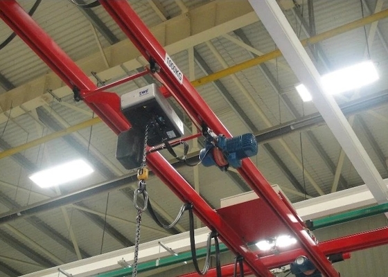 Grue simple de rail aérien de capacité de lumière de poutre de contrôle en suspens 1 tonne 2 tonnes