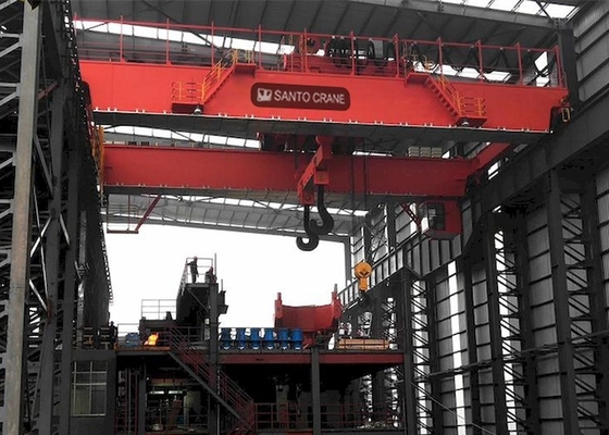 Grue de poche de coulée de crochet de double de la grue A7 de QDY 5-74/20 Ton Double Girder Steel Gantry
