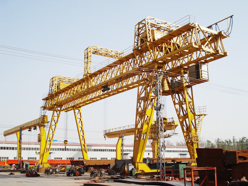 Doubles grues de portique de poutre pour le levage en pierre de granit et de marbre