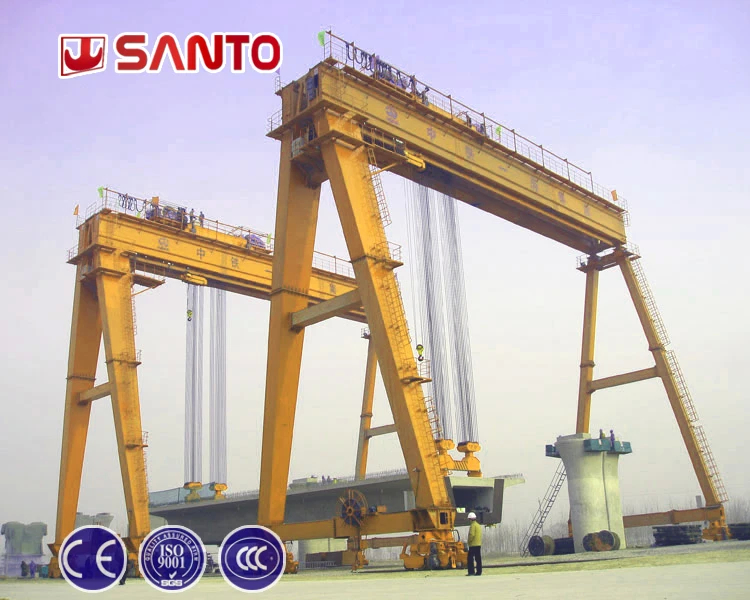 Équipement de grue de construction haut jaune/rouge 10-75t Charge de levage 6-18m Hauteur de levage