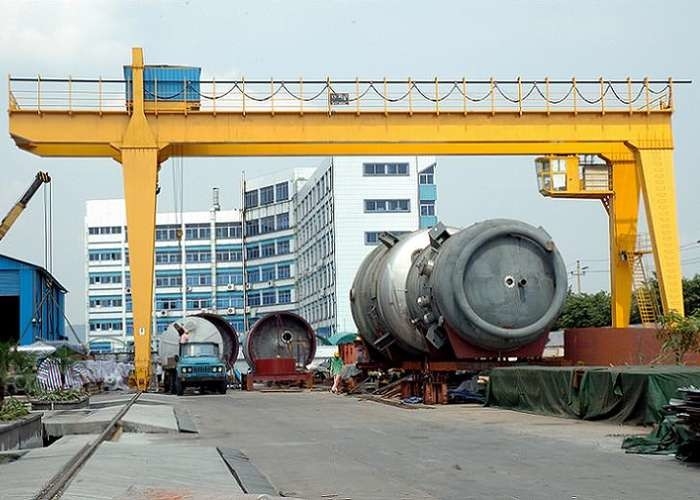 électrique 10-75t double poutre gantry grue soulevé en douceur avec télécommande sans fil