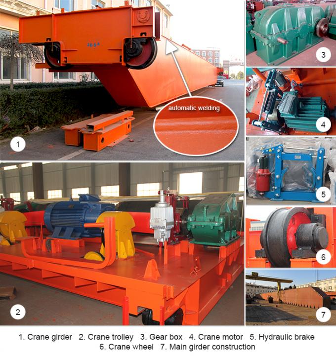 Pont roulant industriel de processus métallurgique de sidérurgie pour le récipient de distribution de coulée de poche en acier de chute chargeant la fonderie CCM de moulage